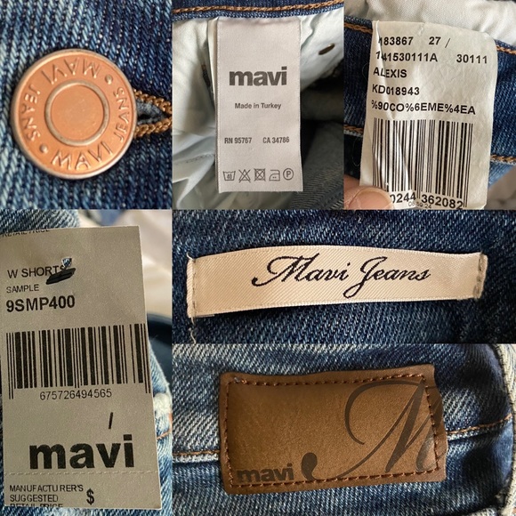 Mavi Jeans Alexis Bermuda Shorts Mid Rise Distressed Size 27 New - Picture 8 of 8